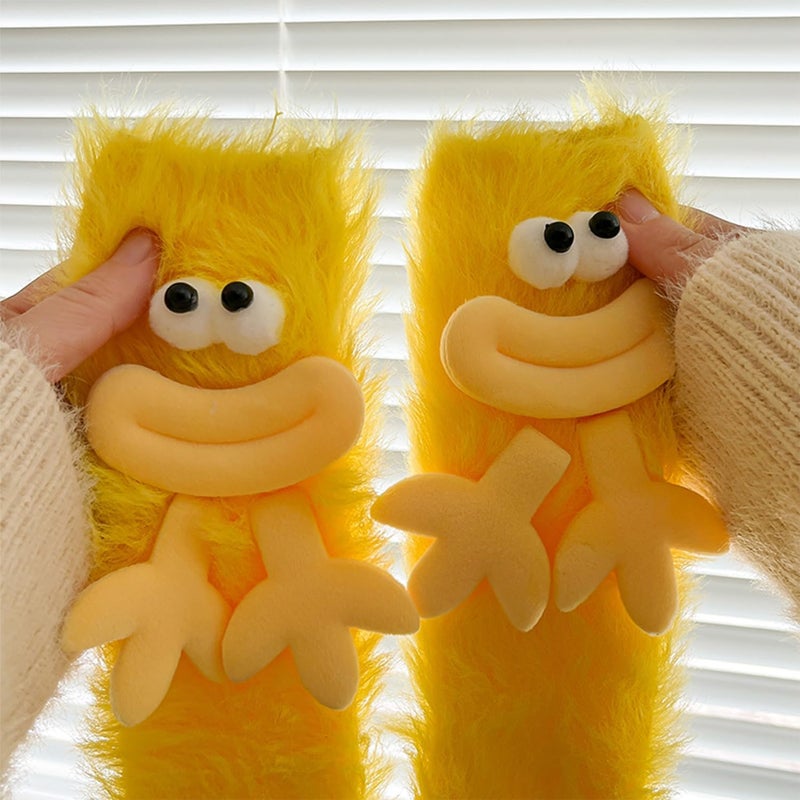 TFTSR Crazy Funny Fuzzy Silly Socks for Kids Women,Girls Fluffy Slipper Novelty Fun Socks,Boy Men Cute Cozy Soft Animal Socks - Image 3